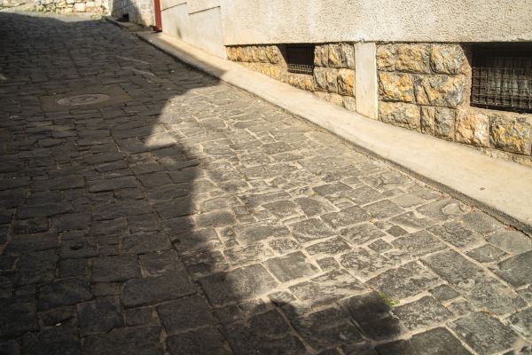 Stone Sidewalk Repair in Arlington